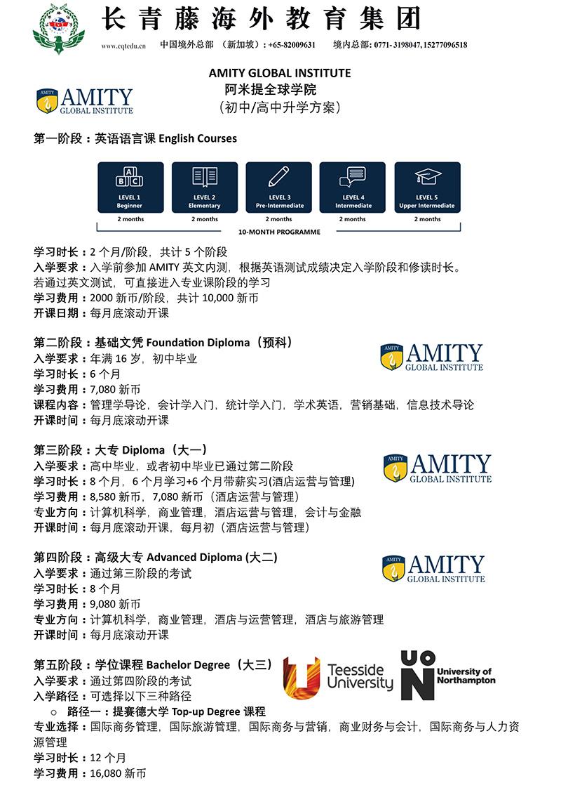 初中升本科留学项目招生简章(计划外)